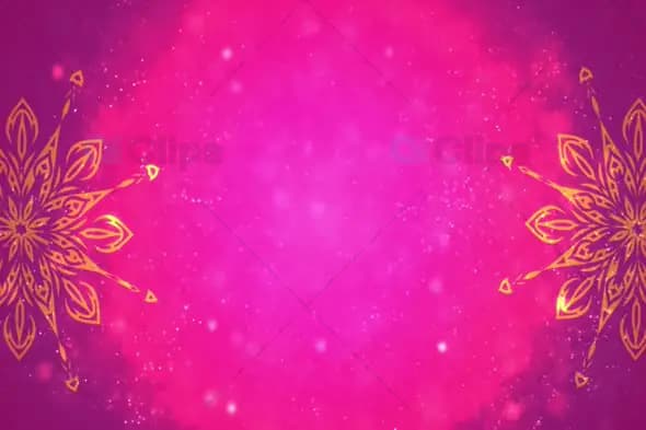 Pink and Gold Mandala Background - Festive Celebration Motion Graphic