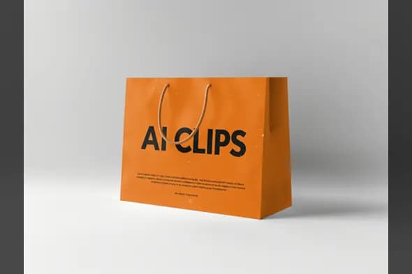 Orange Shopping Bag Mockup