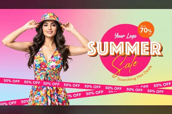 Colorful Summer Fashion Promo Template