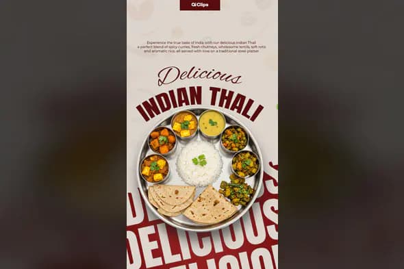 Indian Thali Restaurant Promotion Template