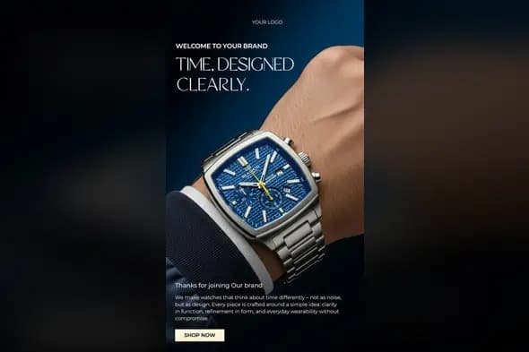Luxury Chronograph Watch Ad Template