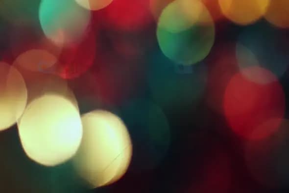 Vibrant Red, Green, and Gold Bokeh Lights for Festive Motion Graphics