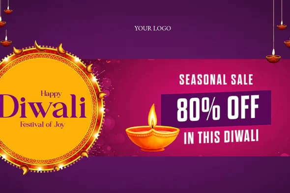 Diwali Seasonal Sale Banner Template