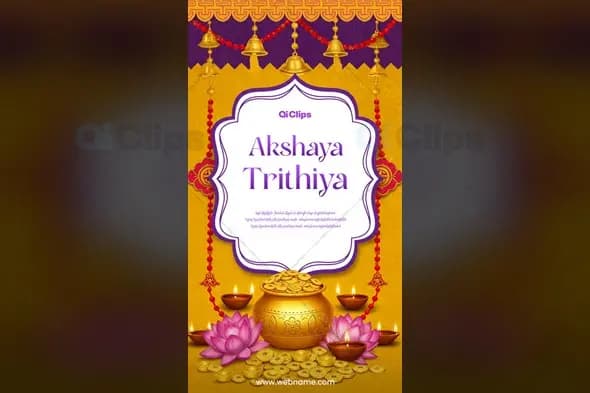 Akshaya Tritiya Celebration Flyer PSD Template