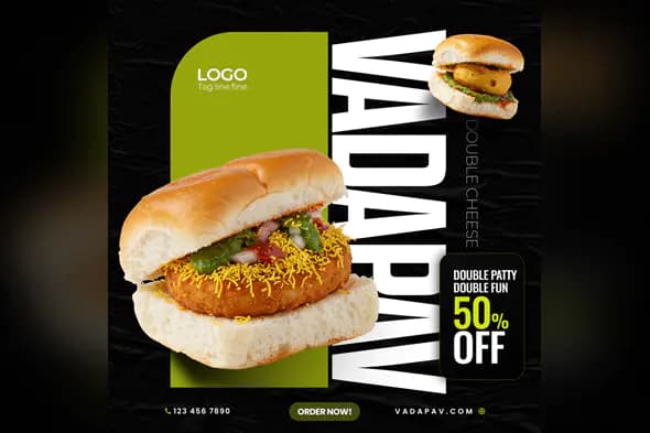Vada Pav Promotion Template