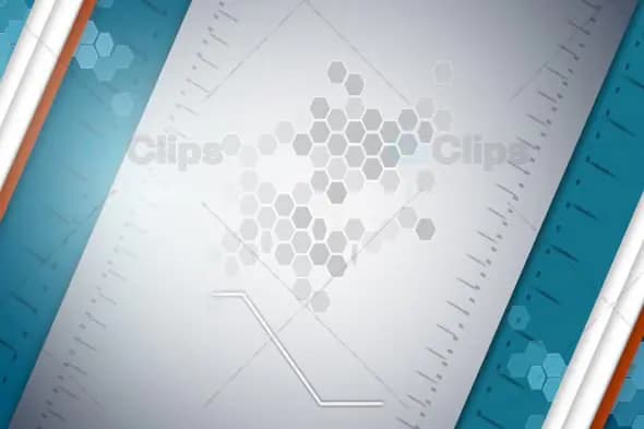 Futuristic Tech Hexagonal Interface - Modern Science Background