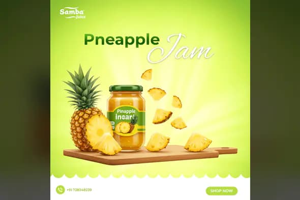 Tropical Pineapple Jam Advertisement