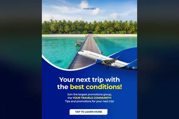 Tropical Holiday Package Social Media Post