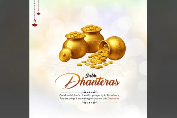 Dhanteras Prosperity Greeting Template