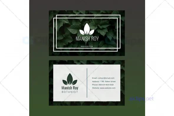 Botanical Business Card PSD Template