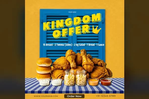 Fried Chicken Feast Social Media Ad