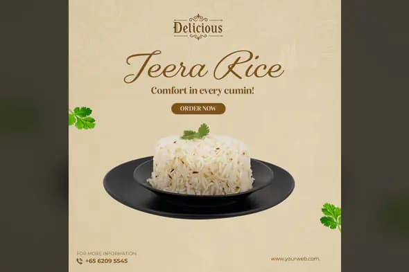 Jeera Rice Promotion Template