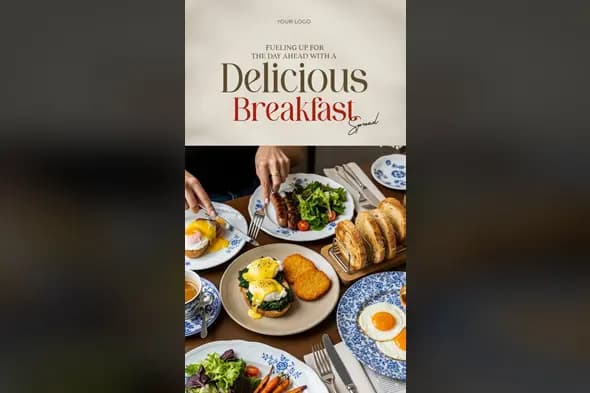 Gourmet Breakfast & Brunch Social Media Template