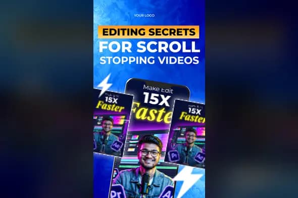 Video Editing Secrets Thumbnail Template