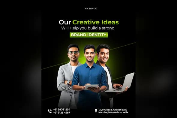 Creative Agency Brand Identity Ad Template