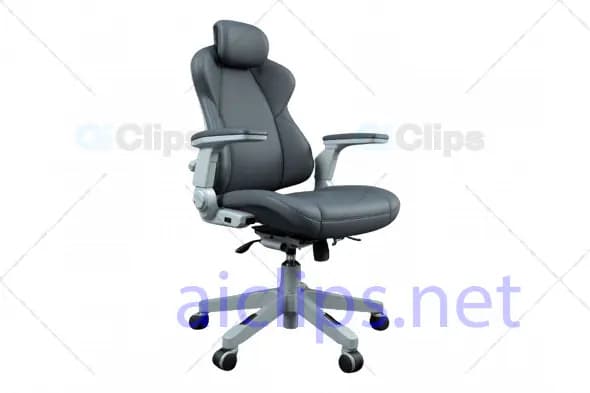 Premium 3D Ergonomic Executive Office Chair Model in Gray