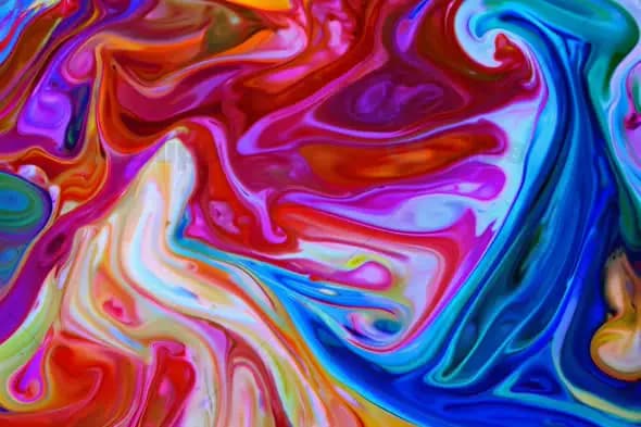 Vibrant Color Swirl - Abstract Fluid Paint Animation