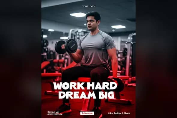 Intense Gym Workout Promo Template