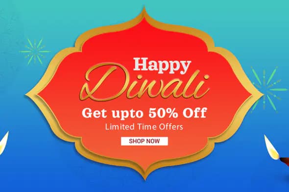 Diwali Sale Banner with Festive Elements