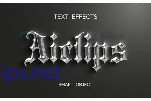 Gothic Metallic Text Effect PSD