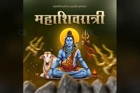 Lord Shiva Meditation Maha Shivratri PSD