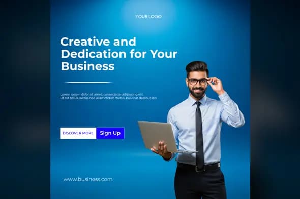 Professional Business Solutions Ad Template
