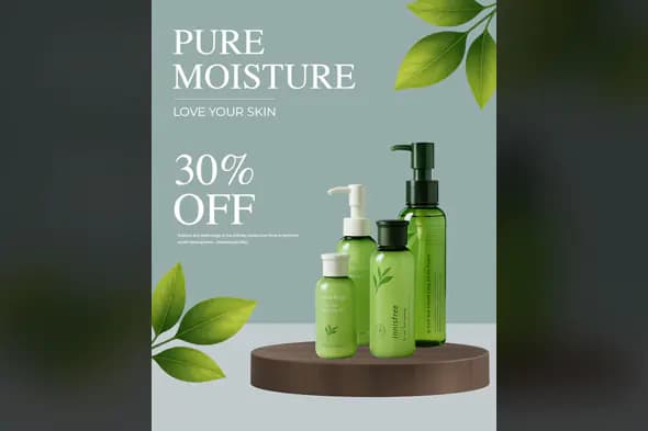 Green Tea Skincare Promotion Template