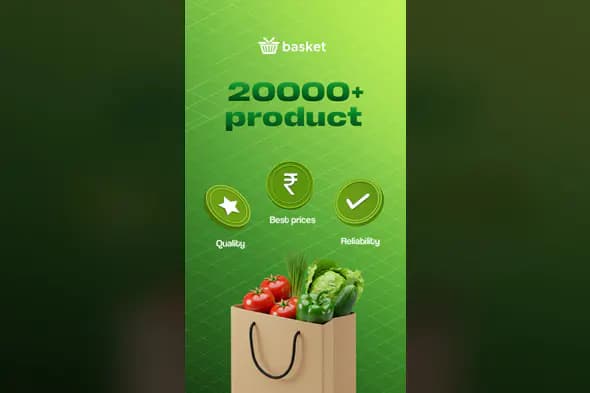 Grocery Delivery App Promotion Template