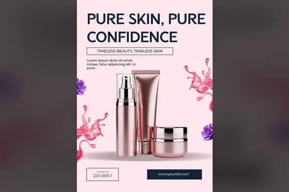 Luxury Skincare Products Advertising Template