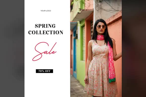 Spring Fashion Sale Social Media Template
