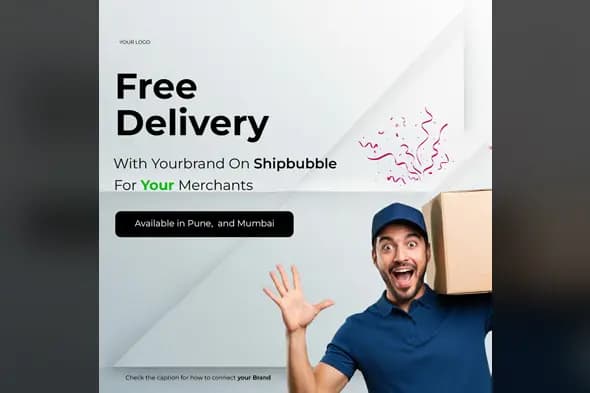 Courier Delivery Ad Template