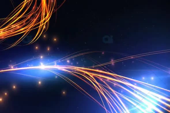 Vibrant Flowing Light Trails - Futuristic Motion Graphic