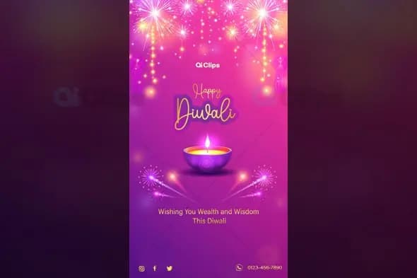 Happy Diwali Greeting Flyer PSD Template
