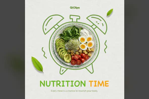 Healthy Eating Clock Template