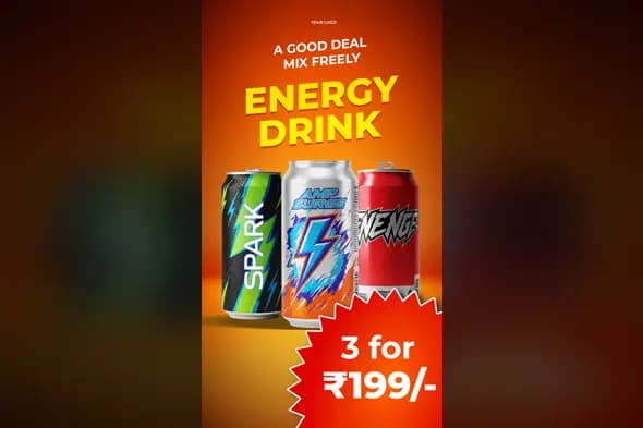 Dynamic Energy Drink Sale Poster