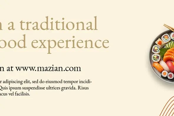 Indian-Japanese Fusion Restaurant Banner Template