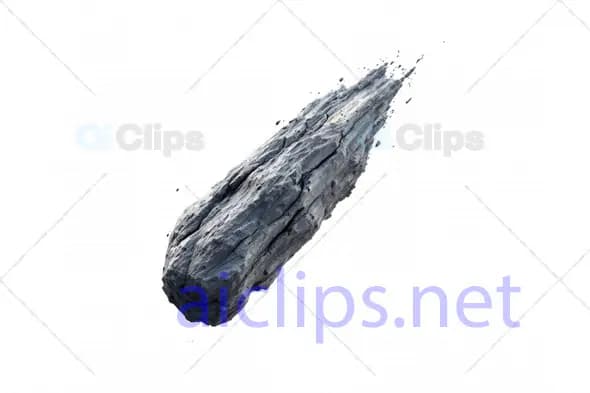 Realistic 3D Meteor Rock Illustration