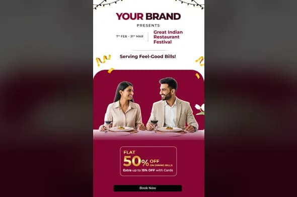 Indian Restaurant Festival Promotion Template