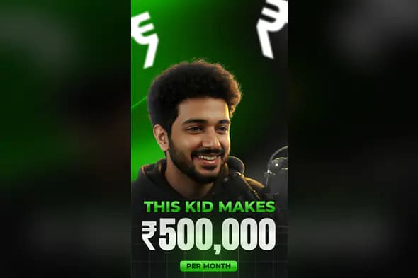 Viral ₹500K Per Month Thumbnail Template Featuring Indian Kid