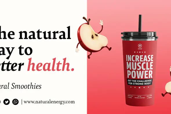 Natural Smoothie Fitness Promotion Template
