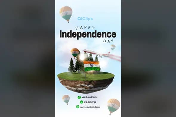 Festive Independence Day Photoshop Template