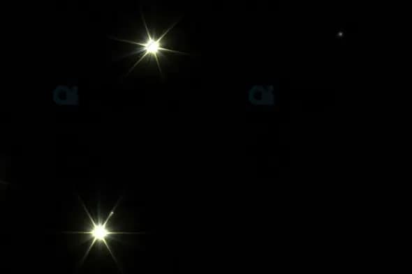 Glowing Stars with Lens Flares – Celestial Night Sky Effect