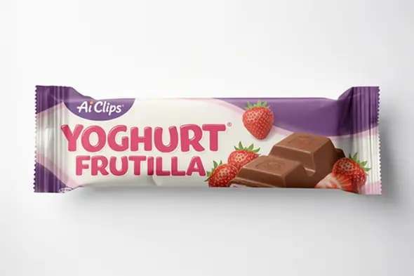 Yoghurt Frutilla Bar Mockup