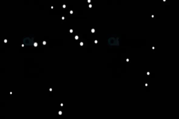 Scattered White Dots Overlay on Black Background