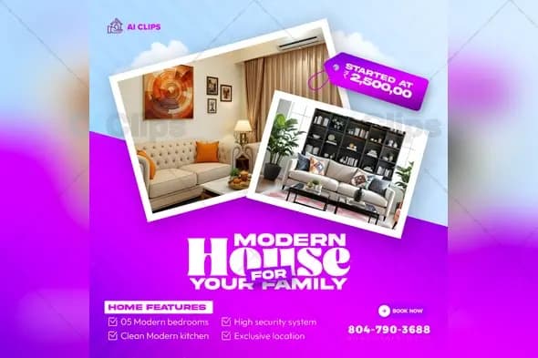 Modern House Promotion PSD