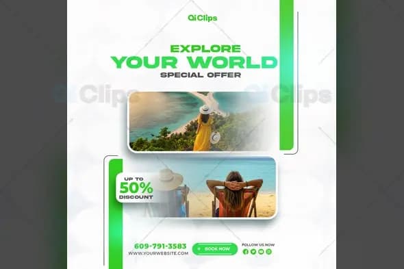 Travel Agency Special Offer Social Media Template