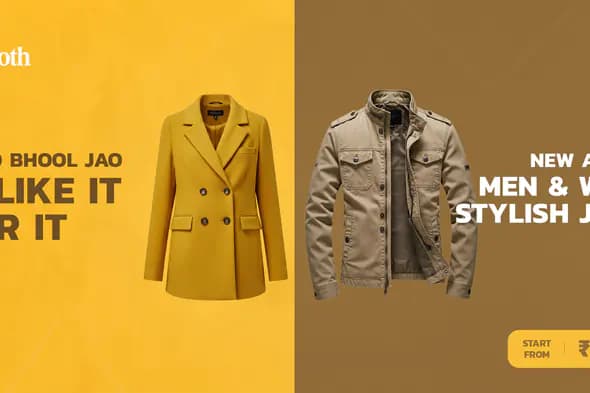 Fashion-Forward Jacket Collection Ad