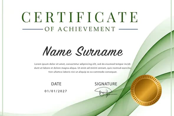 Eco-Friendly Achievement Certificate Template