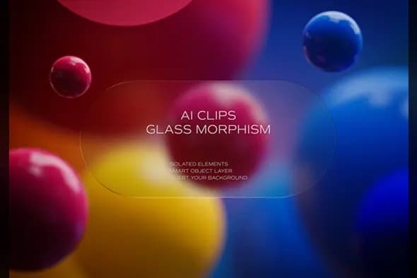 Glass Morphism Bubble Mockup