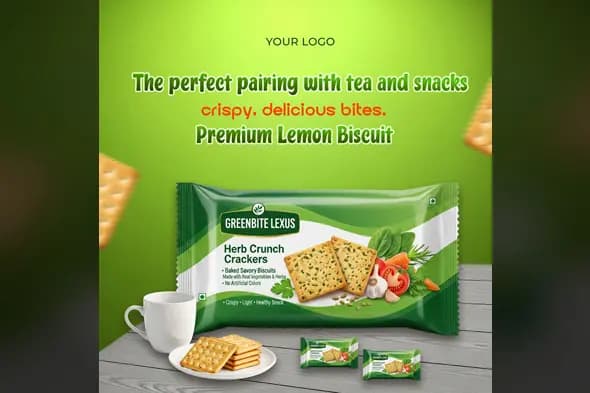 Savory Cracker & Biscuit Ad Template